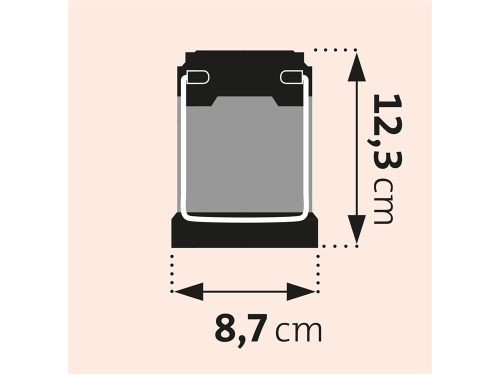 EXTOL LIGHT LED teleszkópos lámpa,  50 Lumen, 8 × LED,  ABS műanyag, elem nélkül