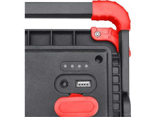 EXTOL LIGHT  hordozható LED lámpa, 20 W, COB LED; 2000 Lm, újratölthető Li-ion akkus, 6600 mAh, IP54