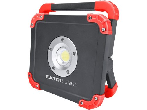 EXTOL LIGHT  hordozható LED lámpa, 20 W, COB LED; 2000 Lm, újratölthető Li-ion akkus, 6600 mAh, IP54