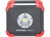 EXTOL LIGHT  hordozható LED lámpa, 20 W, COB LED; 2000 Lm, újratölthető Li-ion akkus, 6600 mAh, IP54