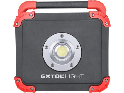EXTOL LIGHT  hordozható LED lámpa, 20 W, COB LED; 2000 Lm, újratölthető Li-ion akkus, 6600 mAh, IP54