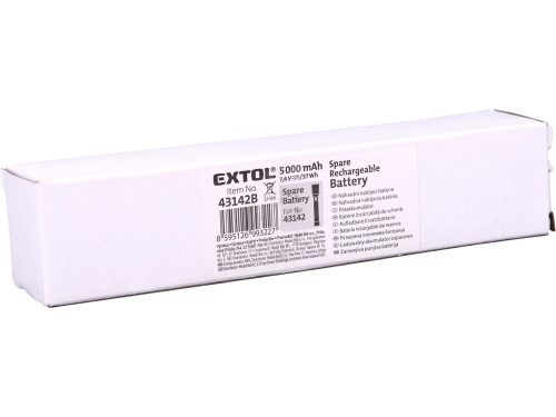 EXTOL CRAFT tartalék akku 7,4V Li-ion, 43142 lámpához; 5000mAh