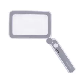   EXTOL LIGHT nagyító LED lámpa, kézi, összehajtható, 4× nagyítás; műanyag ház, USB tölthető akku