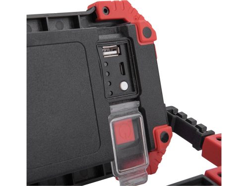 EXTOL LIGHT  hordozható LED lámpa (reflektor), 10W; 1000 Lm, IP54, Li-ion akkus, 4400 mAh, USB tölthető, Power Bank funkcióva 0,36 kg