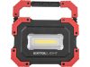 EXTOL LIGHT  hordozható LED lámpa (reflektor), 10W; 1000 Lm, IP54, Li-ion akkus, 4400 mAh, USB tölthető, Power Bank funkcióva 0,36 kg