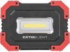 EXTOL LIGHT  hordozható LED lámpa (reflektor), 10W; 1000 Lm, IP54, Li-ion akkus, 4400 mAh, USB tölthető, Power Bank funkcióva 0,36 kg