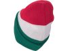 EXTOL LIGHT sapka, piros/fehér/zöld, kötött, kivehető LED homloklámpával, 4×45 Lumen; USB tölthető Li-ion, 3funkció (100%-75%-50%)
