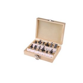   EXTOL CRAFT felsőmaró klt.  12db, kisebb szett (fadobozban) ; 8mm-es befogással