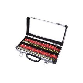   EXTOL PREMIUM felsőmaró klt.  24db, alu kofferben; 8mm-es befog.