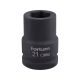 FORTUM  gépi (impakt) dugófej 3/4", 21mm, L 52 mm, feketített, FORTUM