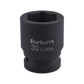   FORTUM  gépi (impakt) dugófej 3/4", 30mm, L 54 mm, feketített, FORTUM