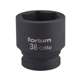   FORTUM  gépi (impakt) dugófej 3/4", 38mm, L 57 mm, feketített, FORTUM