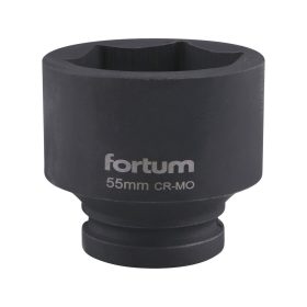   FORTUM  gépi (impakt) dugófej 3/4", 55mm, L 70 mm, feketített, FORTUM