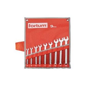   FORTUM csillag-villás kulcs klt. 9db, 6-19mm, vászon tok FORTUM