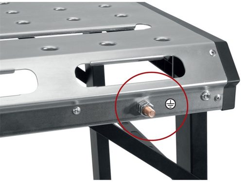 FORTUM hordozható hegesztő pad, állítható, összecsukható; magasság: 705 - 930 mm