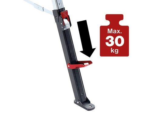 FORTUM asztalosbak/fűrészbak állítható, összecsukható; 615 - 820 mm, max. terhelés: 590 kg, saját tömeg: 13 kg