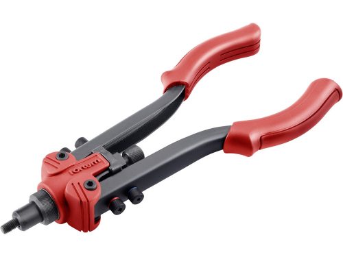 FORTUM  szegecsanya-, szegecscsavar- és popszegecshúzó fogó, 3az1ben, kétkaros; 325mm, CrVMo fej, FORTUM