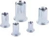 FORTUM szegecsanya klt. 40 db, M3-M8, POP-NUT, horganyzott acél, kerek, nyitott, lapos peremű, rovátkolt FORTUM
