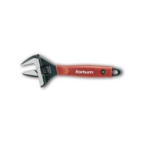   FORTUM állítható villáskulcs BW sorozat, 22,5 fok,61CrV5, gumírozott markolat; 212mm, / 8", foszfátozott, 0-38mm állítási tarto
