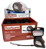 FORTUM mérőszalag, 1 stop, ABS ház, gumírozott; 5×19mm nylon bevonatú szalag, mágneses vég