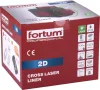 FORTUM  automatikus lézeres vízszintező, ZÖLD, 2D (2×360°) pontosság: 0,3mm/1m, 1/4" és 5/8" menet