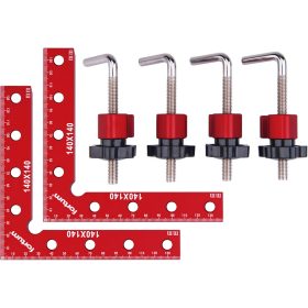   FORTUM  derékszög szorító, (L-alakú szorító) 2 db, 140×140 mm, ALU