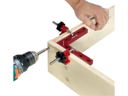 FORTUM  derékszög szorító, (L-alakú szorító) 2 db, 140×140 mm, ALU