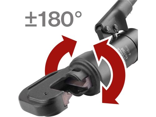 FORTUM  hidraulikus betonacél vágó, tartomány 4-16mm, hossza 430mm, löket 18mm, 60kN, CrMoV pofa