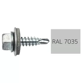   DIN7504K RAL 7035 világosszürke hatlapfej önfúró fűzőcsavar fém/EPDM alátét 4,8x19