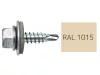 DIN7504K RAL 1015 világoscsont színű hatlapfej önfúró fűzőcsavar fém/EPDM alátét 4,8x19