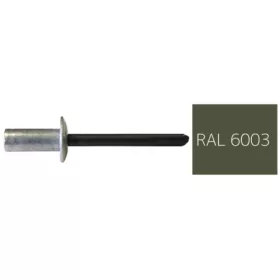   ALF 4010 RAL 6003 olivazöld 4,0x10 alu-acél zárt félgömbfejű húzószegecs