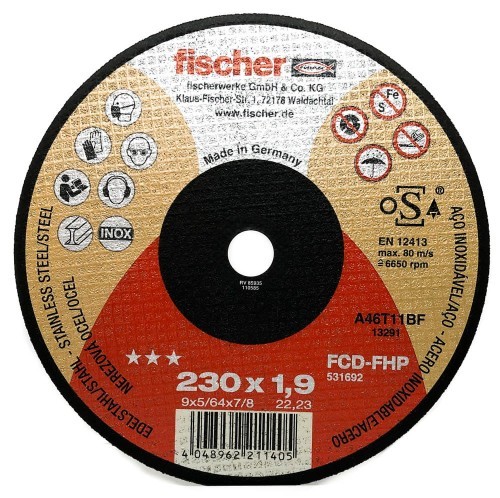 FISCHER FCD-FP fémvágó korong, inox, 230x1,9 mm