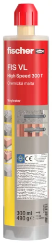 Ragasztó kétkomponensű FISCHER FIS VL 300 T (20db/doboz) - tárolódobozban