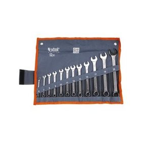   EXTOL PREMIUM csillag-villás kulcs klt., vászon tartóban; 12db, 6-22mm