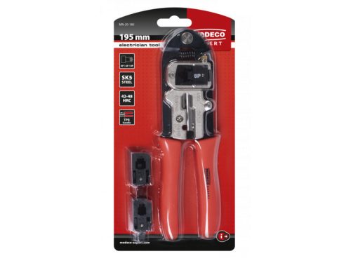 Modeco MN-20-180 krimpelő fogó,hálózati és telefon kábel csatlakozóhoz