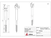 TALAJCSAVAR U alakú 90mm CSAVAROS TARTÓOSZLOP, oszlopszélesség: 90mm, tejles hossz:1000mm