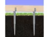 TALAJCSAVAR U alakú 90mm CSAVAROS TARTÓOSZLOP, oszlopszélesség: 90mm, tejles hossz:1000mm