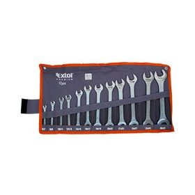   EXTOL PREMIUM villáskulcs klt., vászon tartóban; 12db, 6-32mm