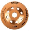 EXTOL INDUSTRIAL gyémántcsiszoló korong; 125mm×22,2mm, Turbo/lamellás jellegű