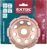 EXTOL INDUSTRIAL gyémántcsiszoló korong; 115mm×22,2mm, egysoros