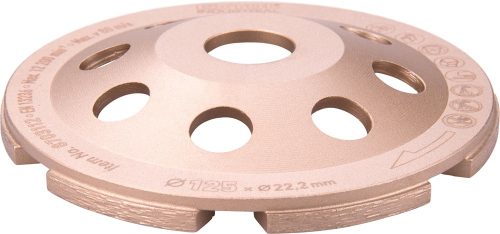EXTOL INDUSTRIAL gyémántcsiszoló korong; 125mm×22,2mm, egysoros