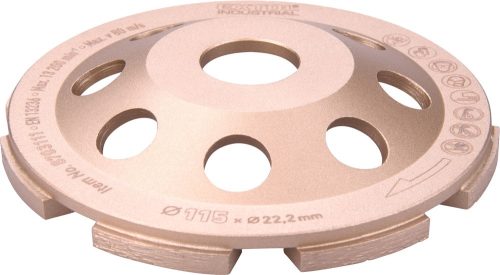 EXTOL INDUSTRIAL gyémántcsiszoló korong; 125mm×22,2mm, kétsoros