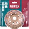 EXTOL INDUSTRIAL gyémántcsiszoló korong; 125mm×22,2mm, kétsoros