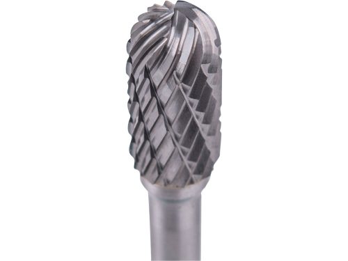 EXTOL INDUSTRIAL keményfém turbómaró (rotormaró), hengeres, kerek orrú, átmérő 10×20mm/szár 6mm, keresztfogazás