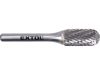 EXTOL INDUSTRIAL keményfém turbómaró (rotormaró), hengeres, kerek orrú, átmérő 12×25mm/szár 6mm, keresztfogazás