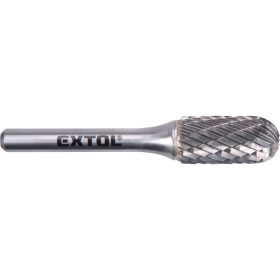   EXTOL INDUSTRIAL keményfém turbómaró (rotormaró), hengeres, kerek orrú, átmérő 12×25mm/szár 6mm, keresztfogazás