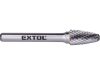 EXTOL INDUSTRIAL keményfém turbómaró (rotormaró), íves, kerek orrú, átmérő 10×20mm/szár 6mm, keresztfogazás