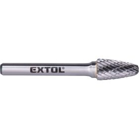   EXTOL INDUSTRIAL keményfém turbómaró (rotormaró), íves, kerek orrú, átmérő 10×20mm/szár 6mm, keresztfogazás