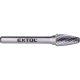 EXTOL INDUSTRIAL keményfém turbómaró (rotormaró), íves, kerek orrú, átmérő 10×20mm/szár 6mm, keresztfogazás