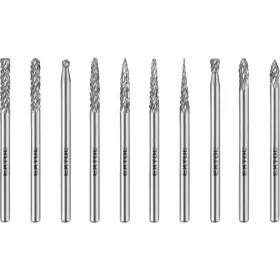   EXTOL INDUSTRIAL mini keményfém turbómaró (rotormaró) klt. 10 db, átmérő 3mm /szár 3mm, keresztfogazás